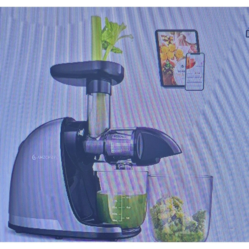 New In Box AMZCHEF Slow Juicer ZM1532 Low Decibel 90% Juice Yield Upgraded Auger